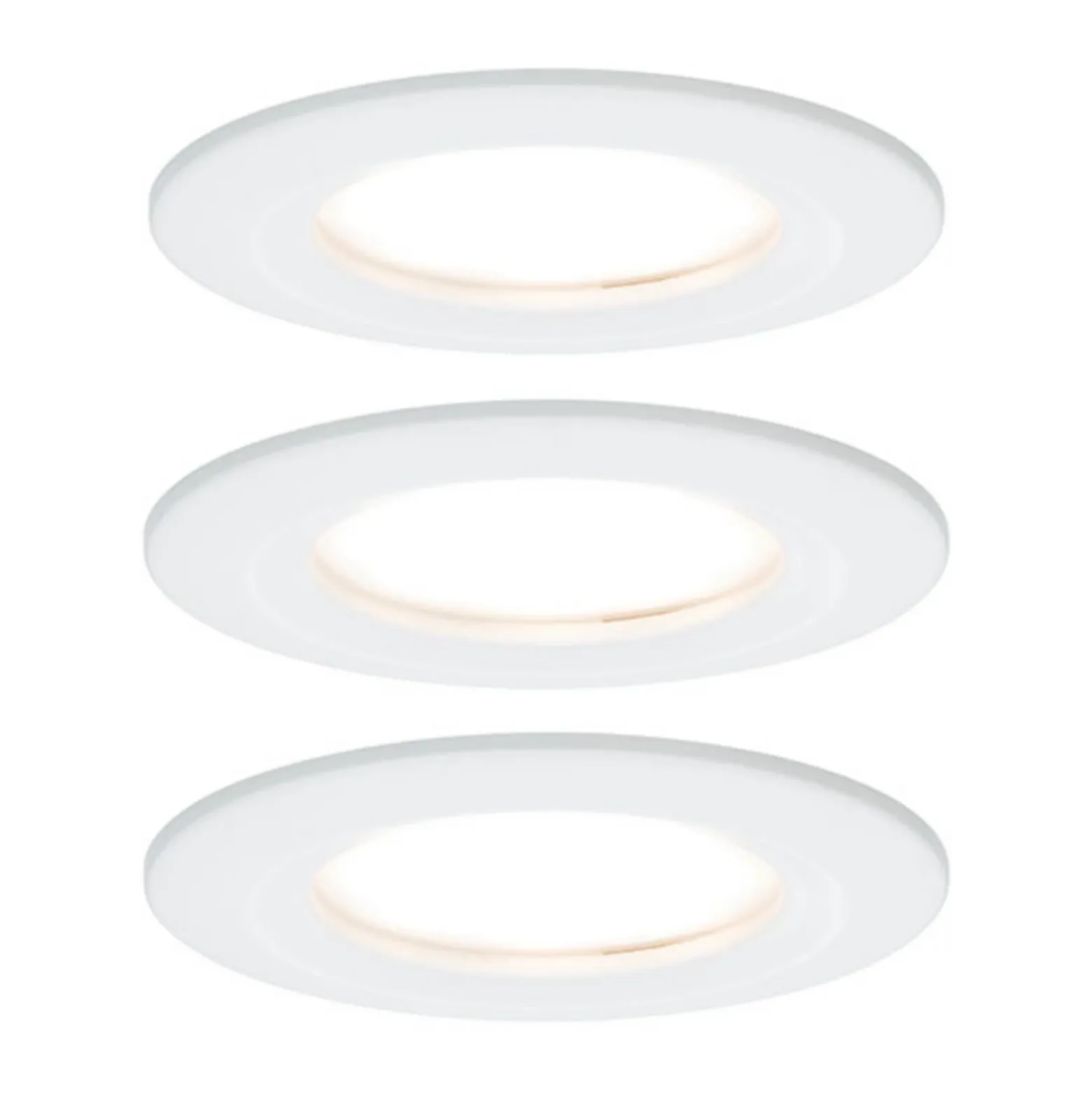 Paulmann Nova empotrada LED 3 ud. rígido, blanco