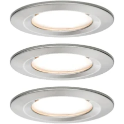 Paulmann Nova empotrada LED 3 ud. rígido, hierro
