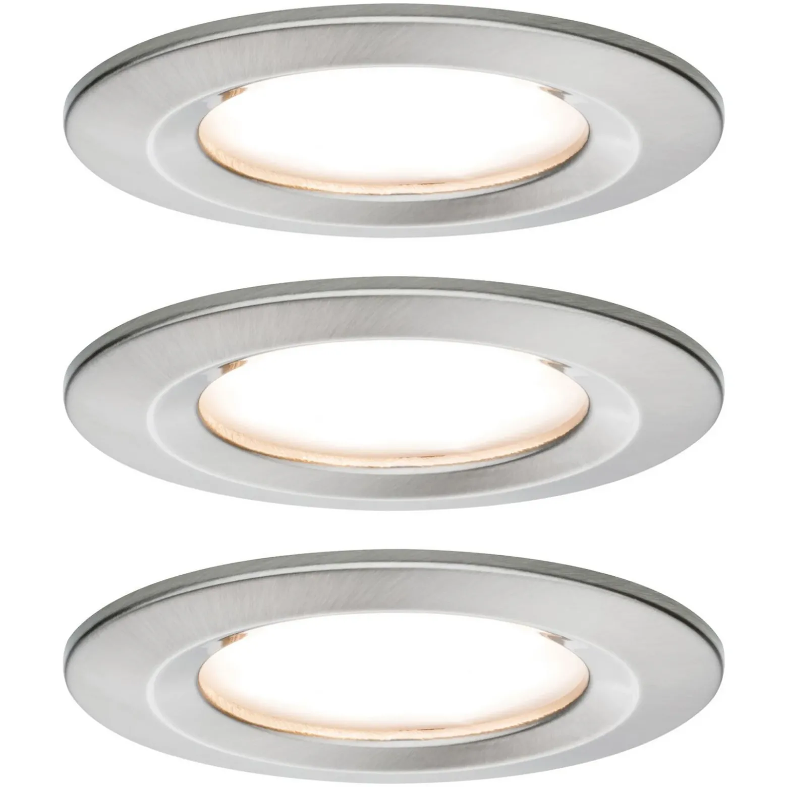 Paulmann Nova empotrada LED 3 ud. rígido, hierro