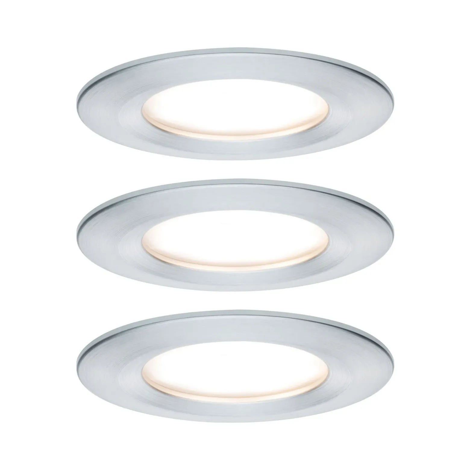 Paulmann Nova foco LED 3ud redondo rígido aluminio