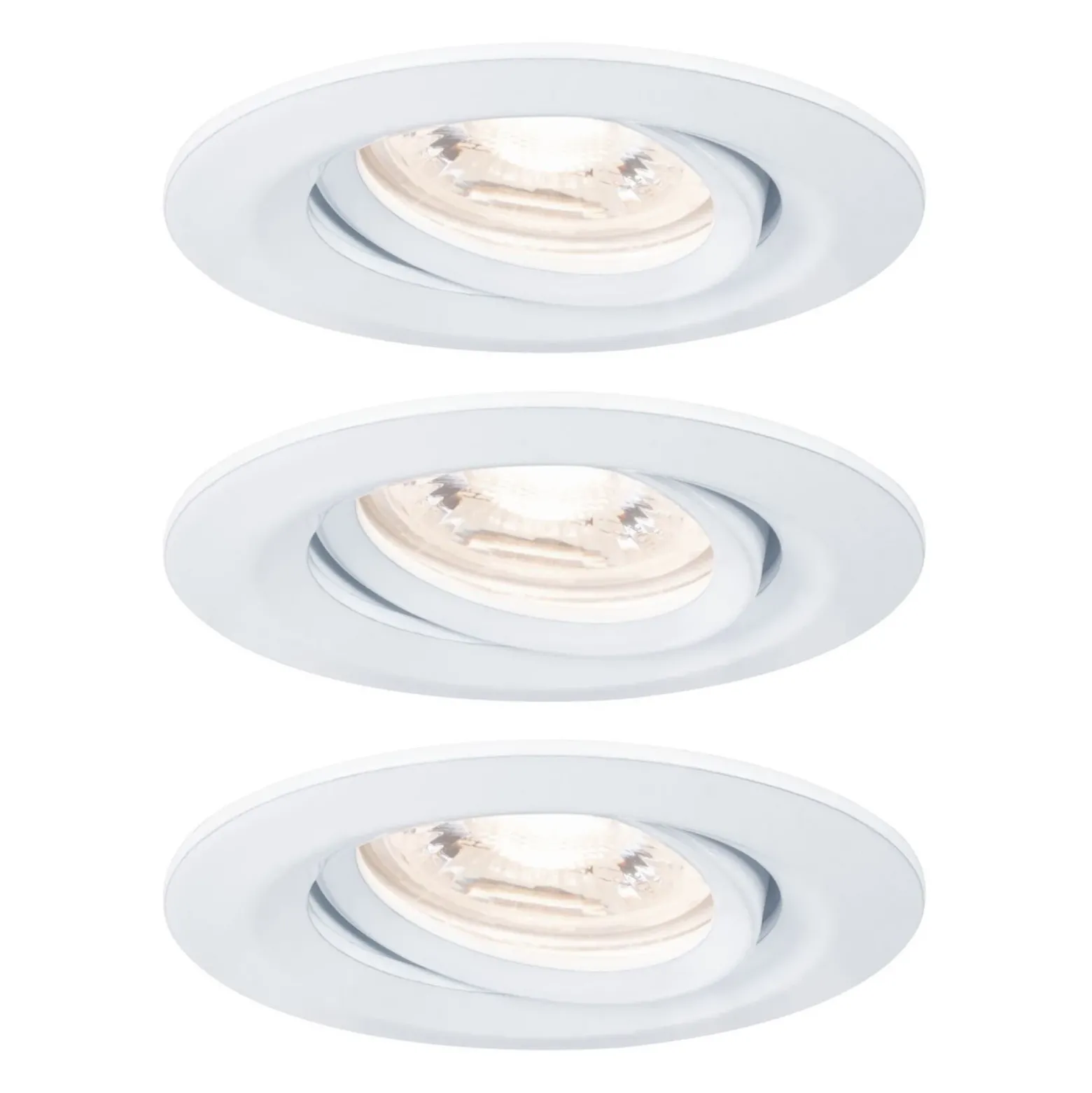 Paulmann Nova mini foco empotrado 3 ud gira blanco
