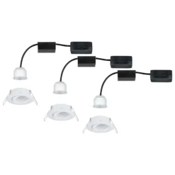 Paulmann Nova mini foco empotrado 3 ud gira blanco