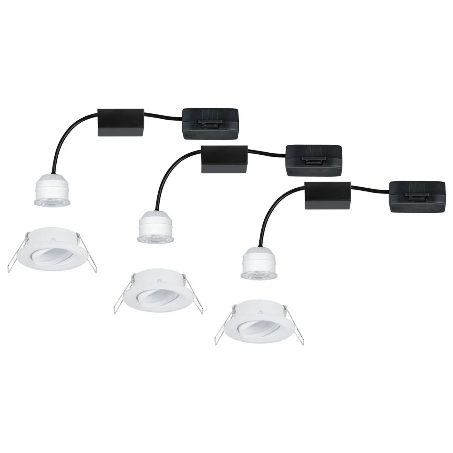Paulmann Nova mini foco empotrado 3 ud gira blanco