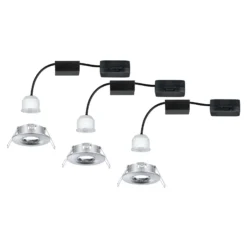 Paulmann Nova mini foco empotrado 3 ud IP44 cromo