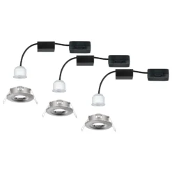 Paulmann Nova mini foco empotrado 3 ud IP44 hierro