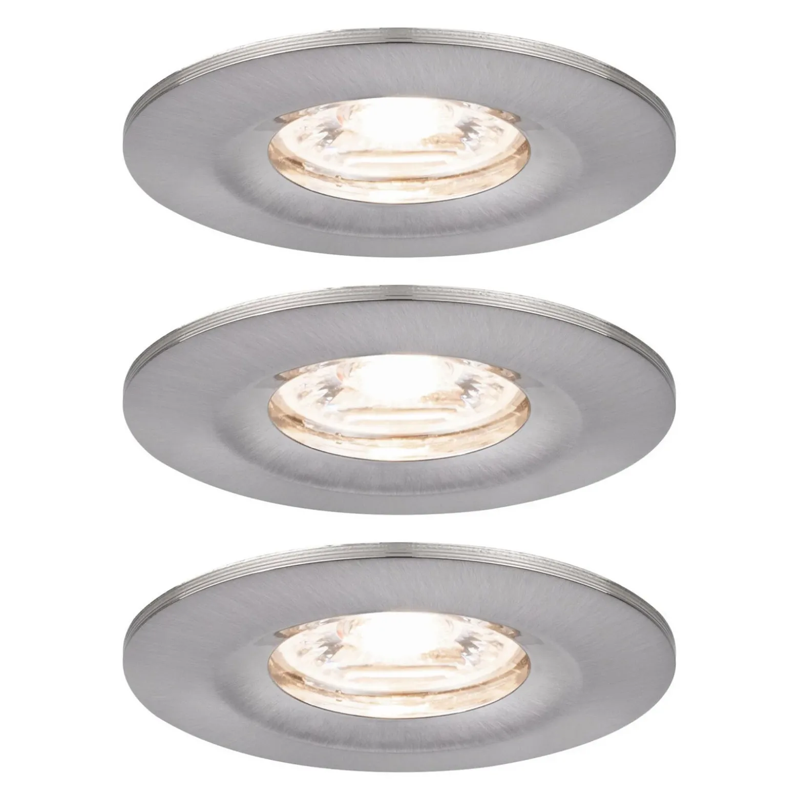 Paulmann Nova mini foco empotrado 3 ud IP44 hierro