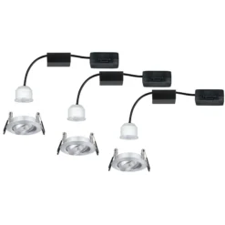 Paulmann Nova mini foco empotrado 3, gira aluminio