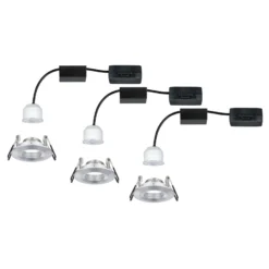 Paulmann Nova mini foco empotrado 3 ud IP44 alu