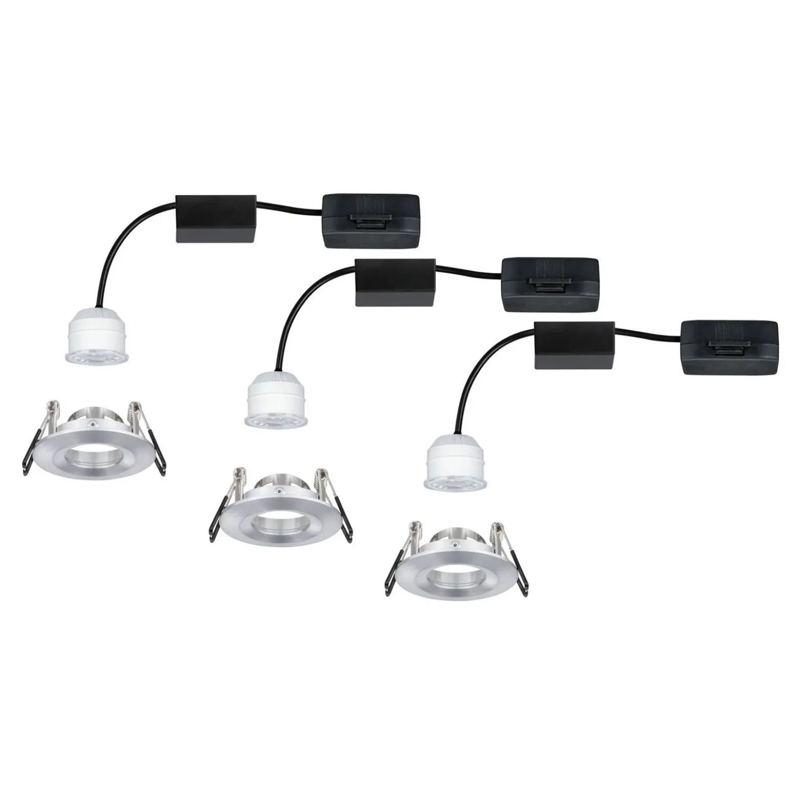 Paulmann Nova mini foco empotrado 3 ud IP44 alu