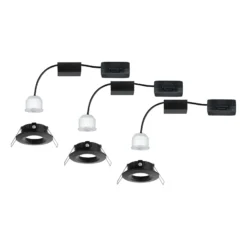 Paulmann Nova Mini foco 3 ud rígido negro