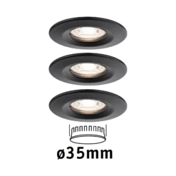 Paulmann Nova Mini foco 3 ud rígido negro