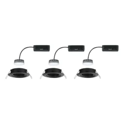 Paulmann Nova Plus Coin 3 ud IP23 2.700K negro