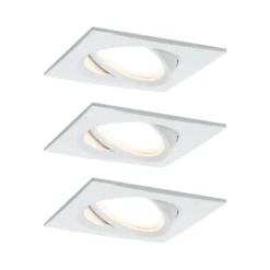 Paulmann Nova Plus 3 ud foco LED angular, blanco