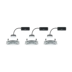 Paulmann Nova Plus 3 ud foco LED angular, aluminio