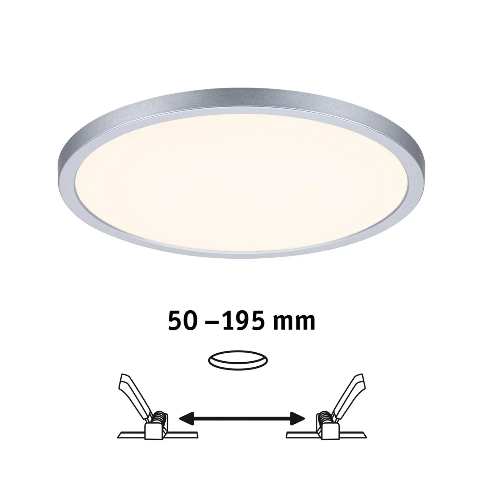 Paulmann panel Aero 830 redondo cromo 3 dim 23cm