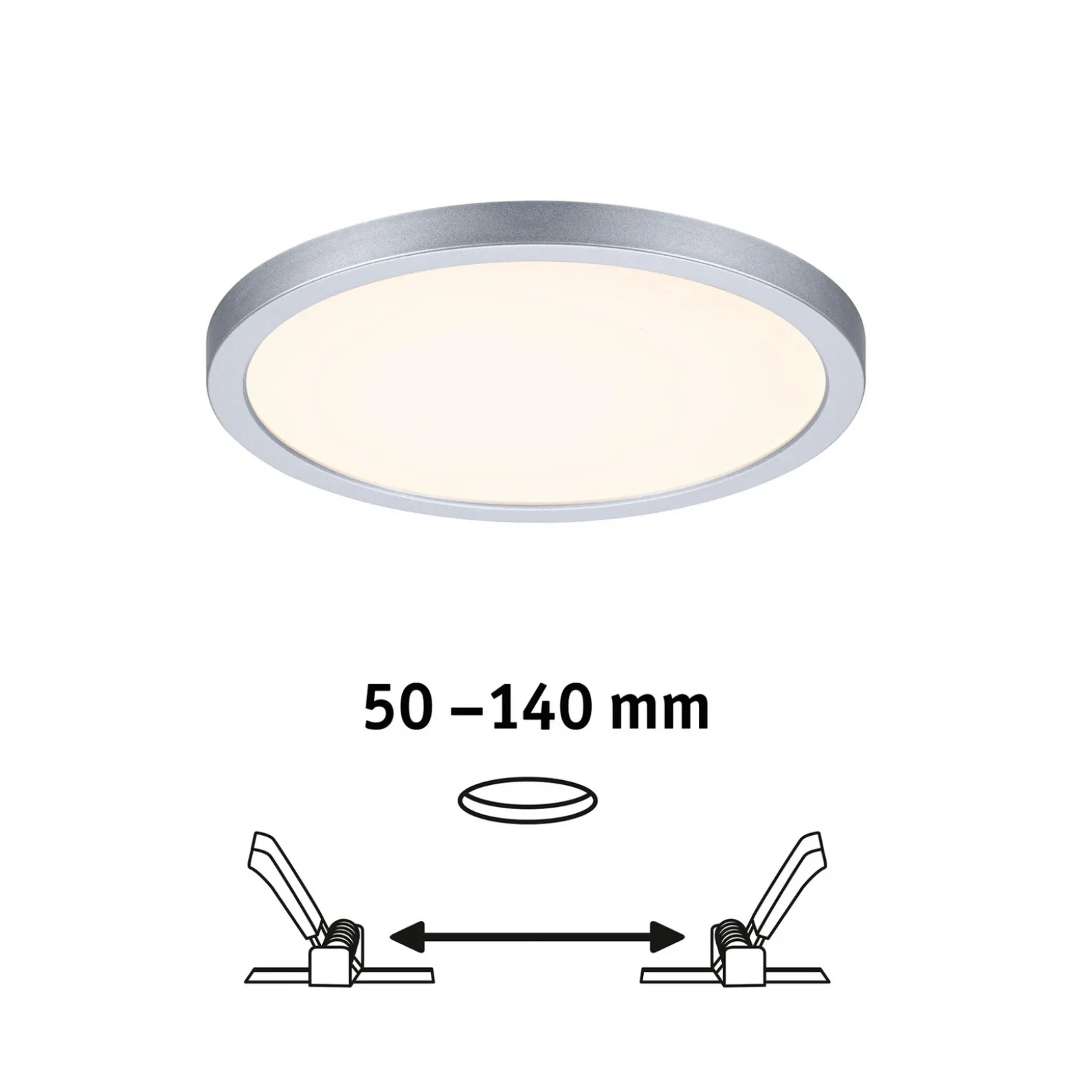 Paulmann panel Aero 830 redondo cromo 3 dim 17,5cm
