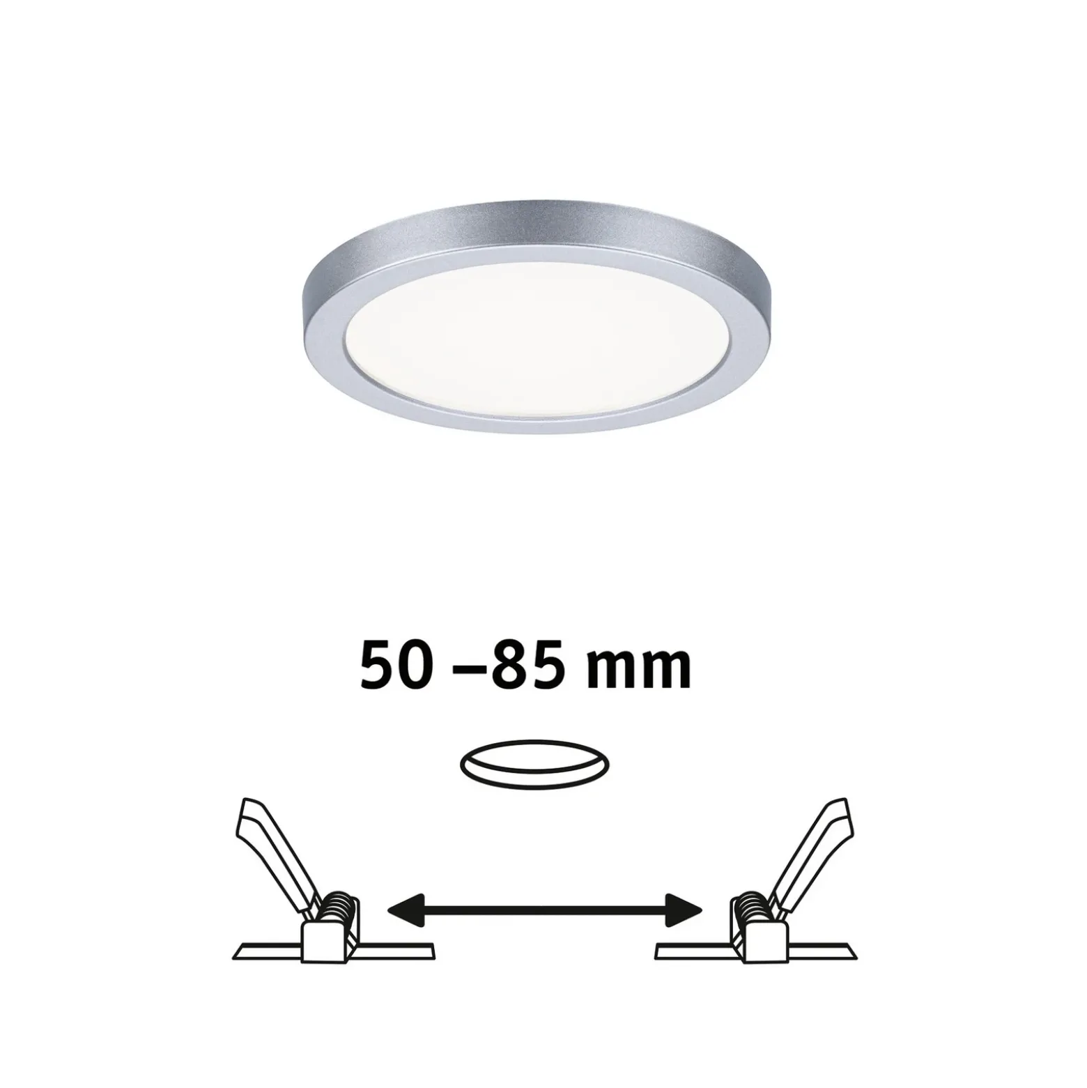 Paulmann panel LED Aero 4.000K redondo cromo 11,8