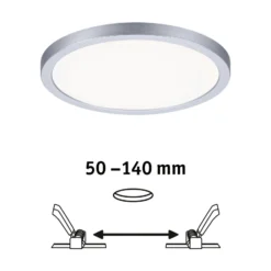 Paulmann panel LED Aero 4.000K redondo cromo 17,5