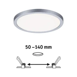 Paulmann panel LED Aero 4.000K redondo cromo 17,5