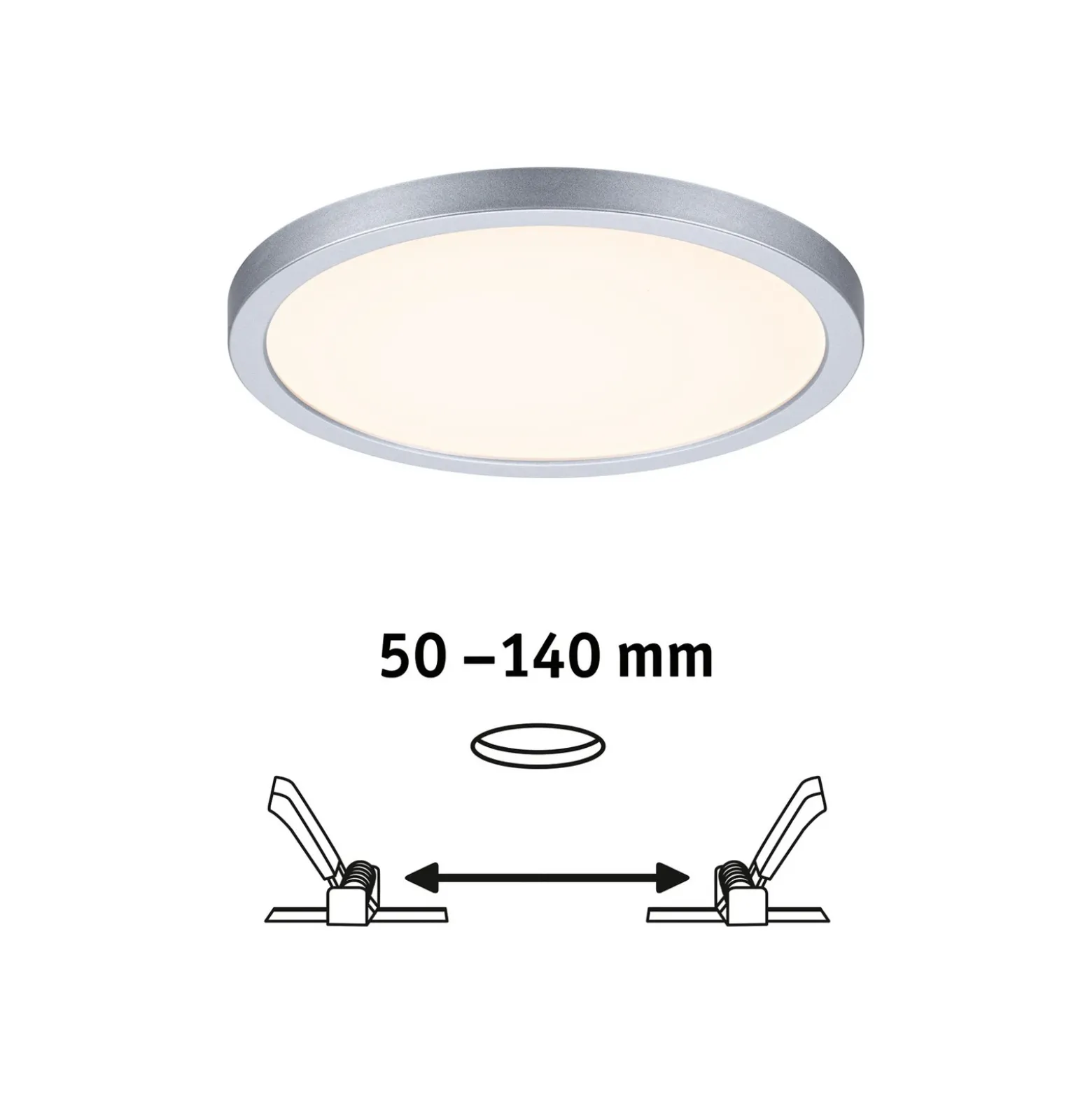 Paulmann panel LED Aero 3.000K redondo cromo 17,5