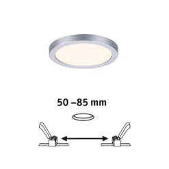 Paulmann panel LED Aero 3.000K redondo cromo 11,8
