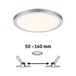 Paulmann panel LED Aero, redondo cromo 17,5c