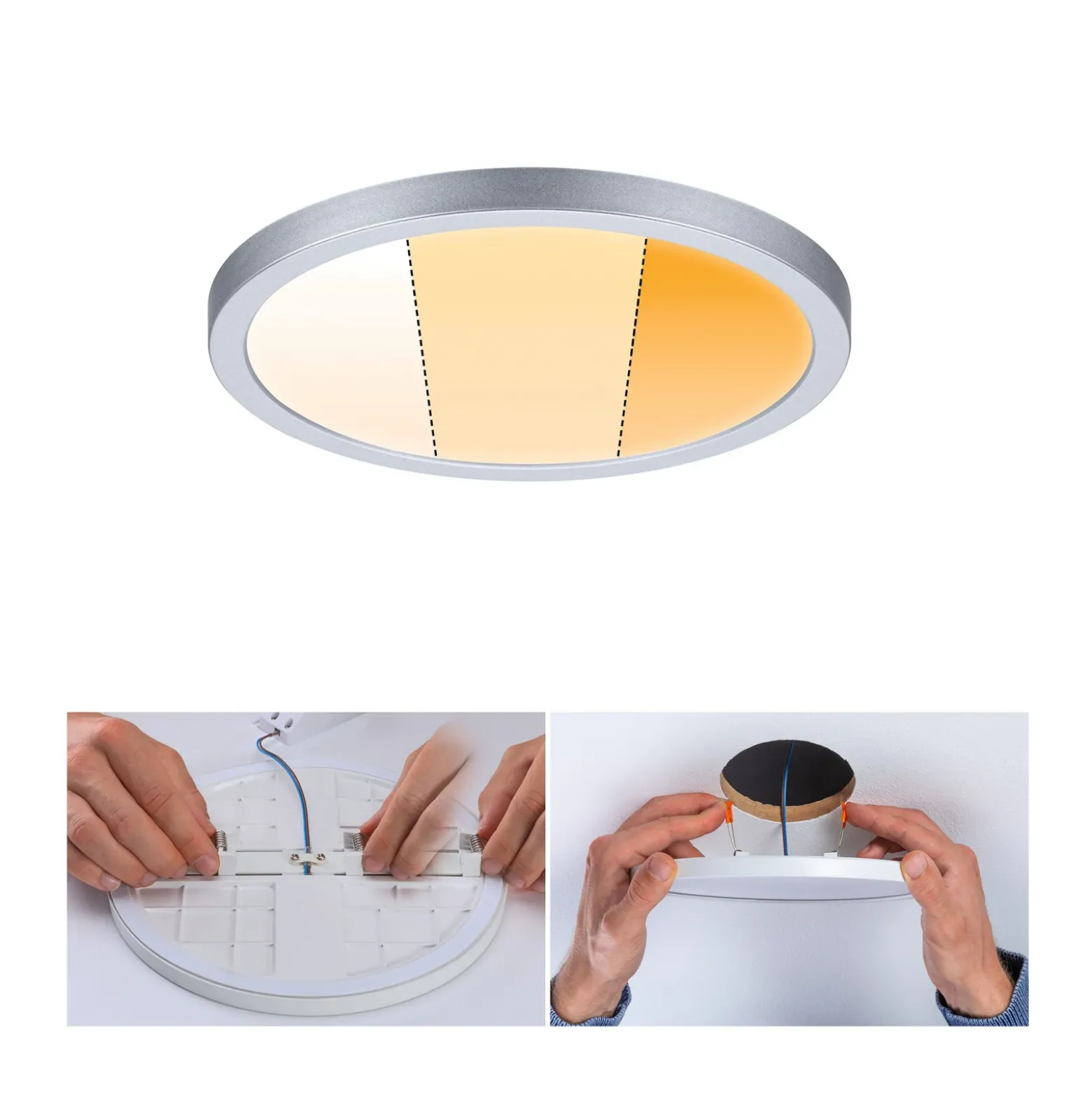 Paulmann panel LED Aero, redondo cromo 17,5c
