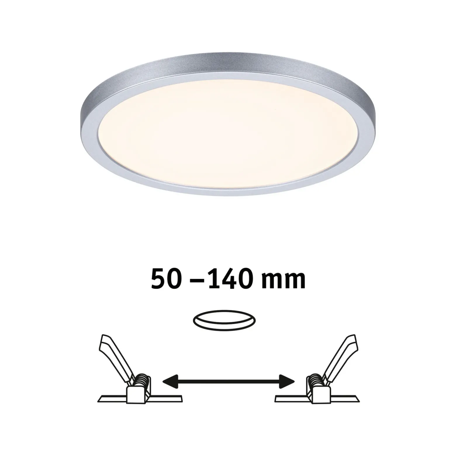 Paulmann panel LED Aero, redondo cromo 17,5c