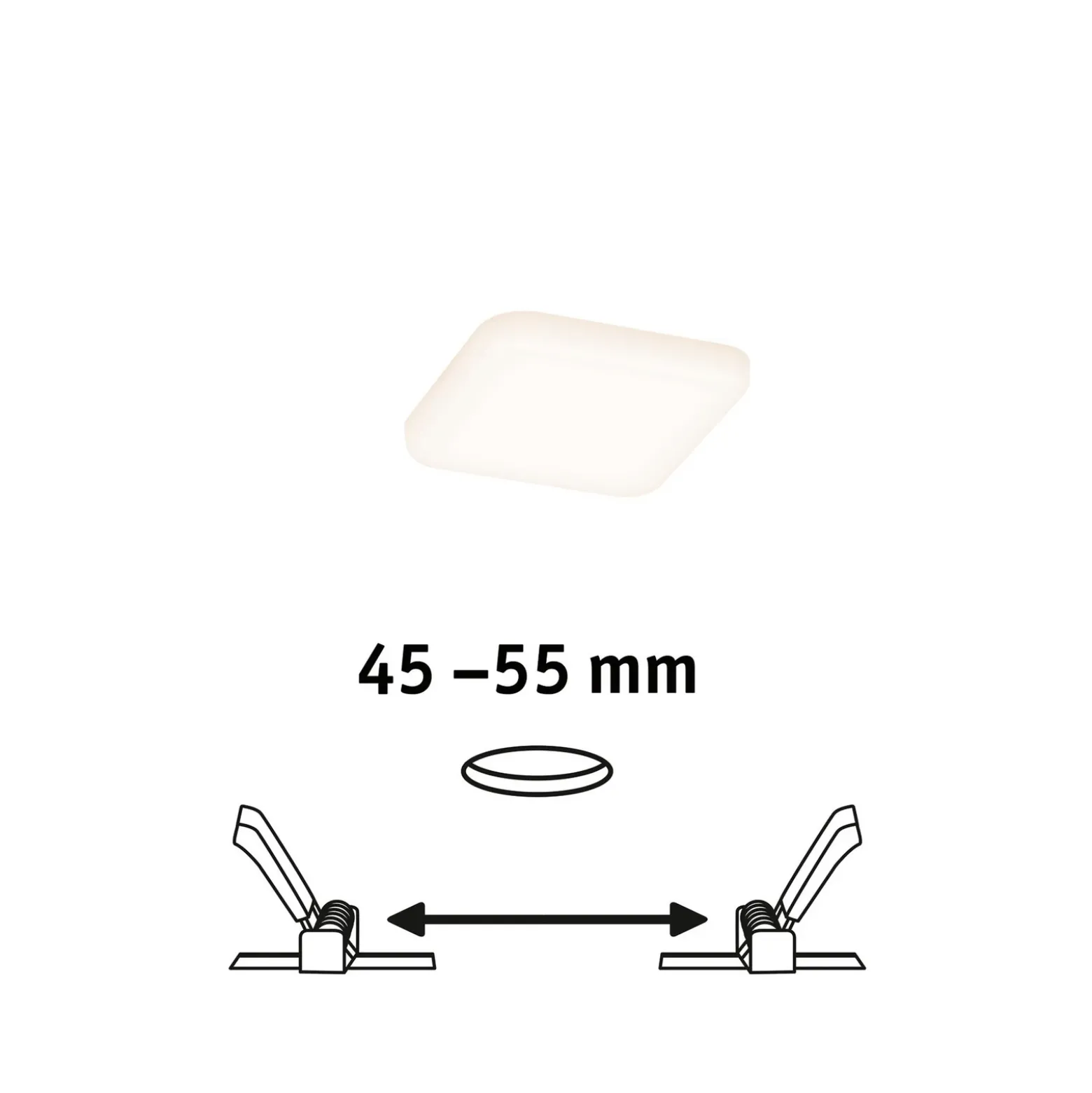 Paulmann panel LED Veluna 3.000K angular 7,5 cm