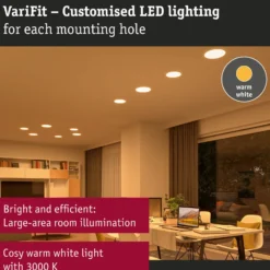 Paulmann panel LED Veluna 3.000K redondo 7,5cm