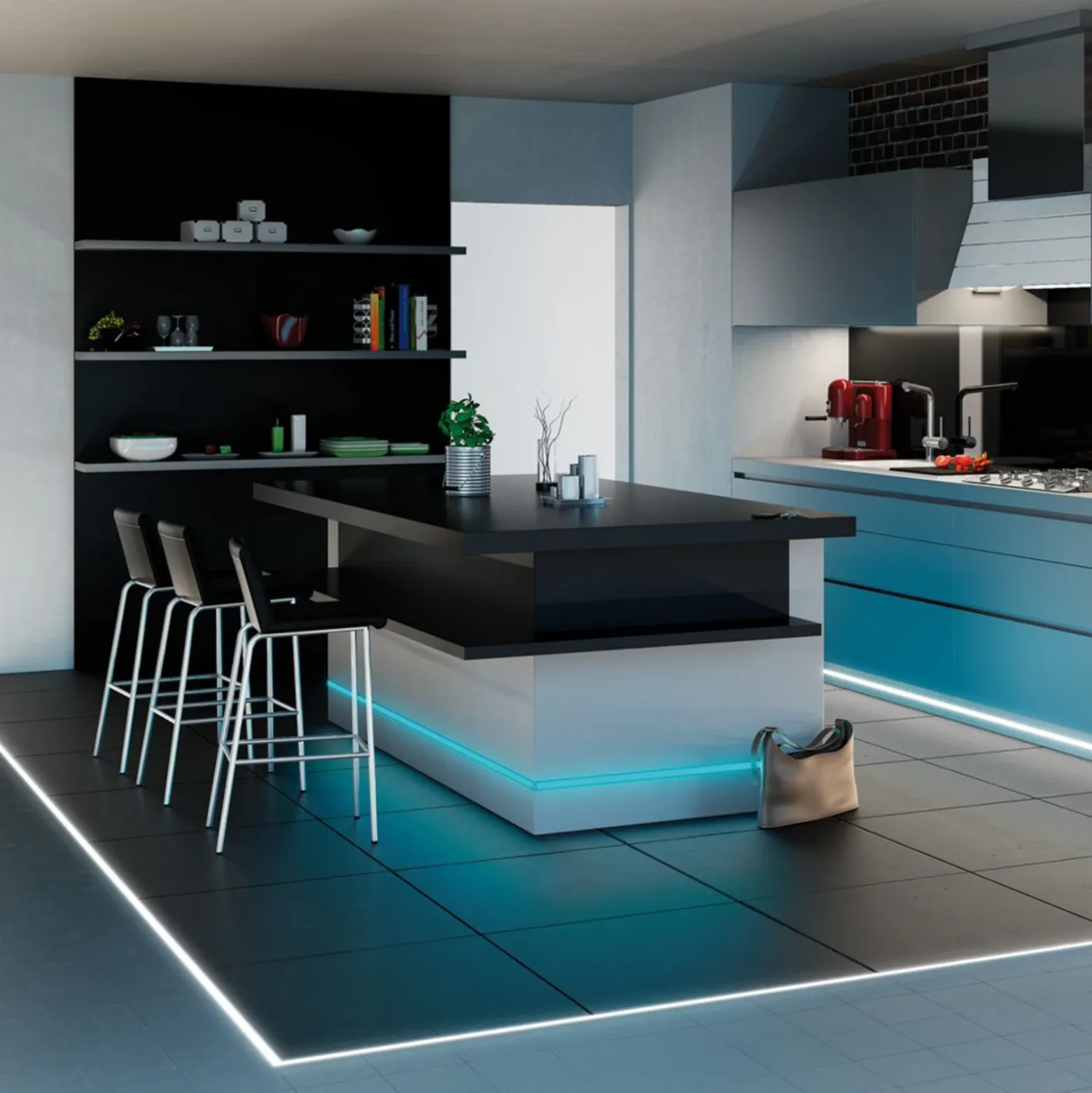 Paulmann Perfil empotrable FLOOR para tiras LED 2m