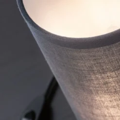 Paulmann Pia lámpara de mesa de tela, negro/gris