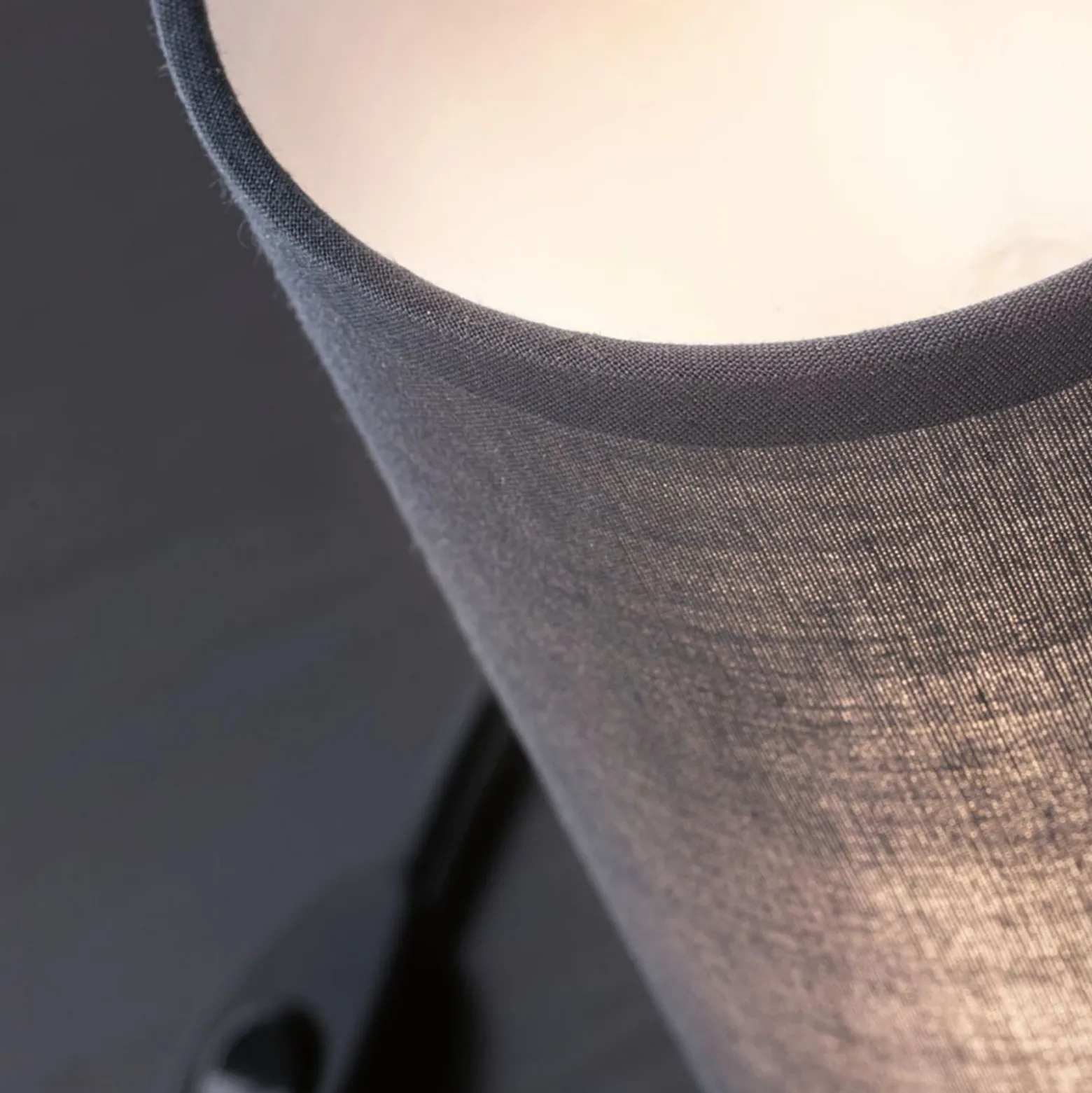 Paulmann Pia lámpara de mesa de tela, negro/gris