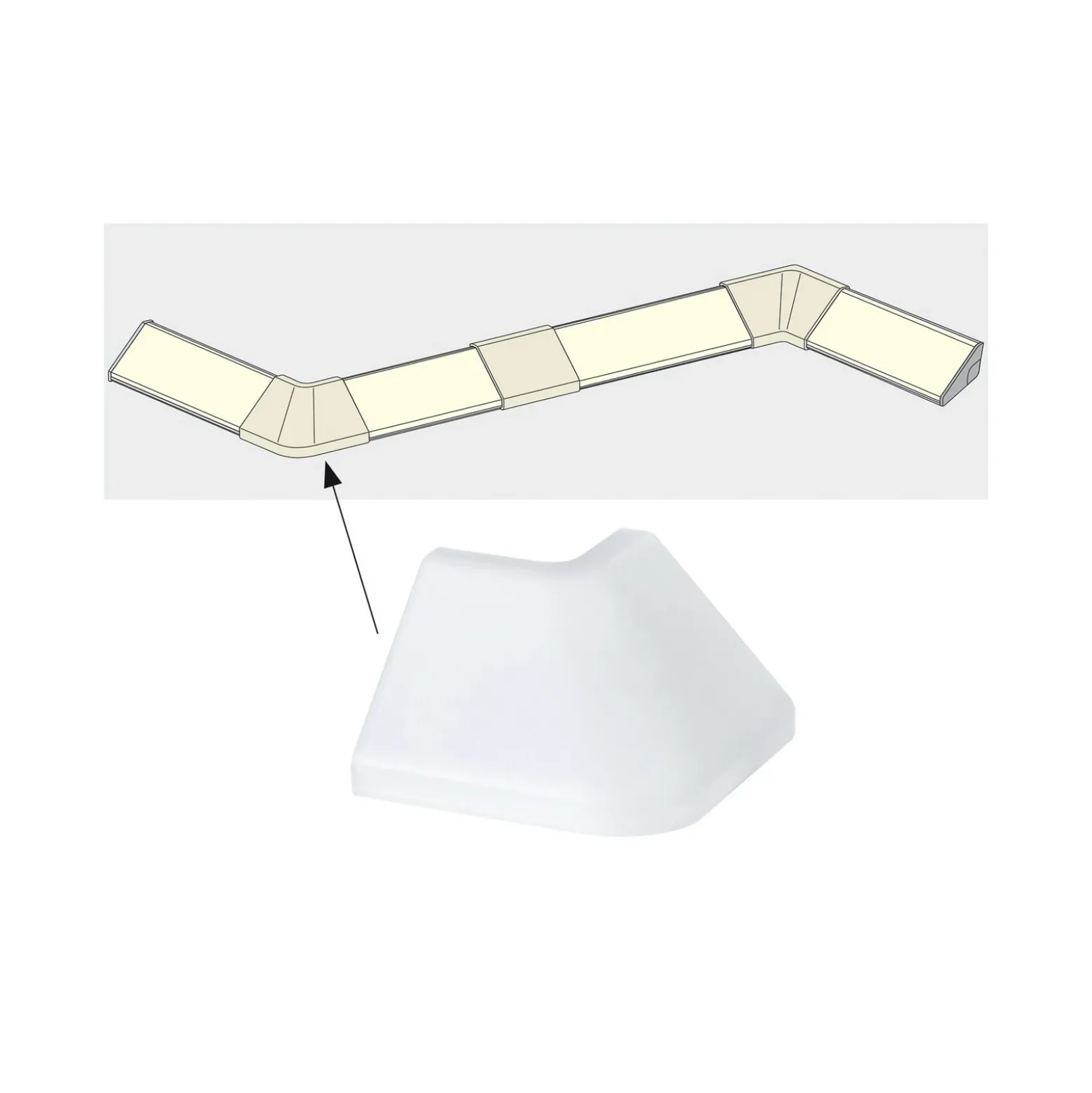 Paulmann Profil Delta esquinas exteriores set 2
