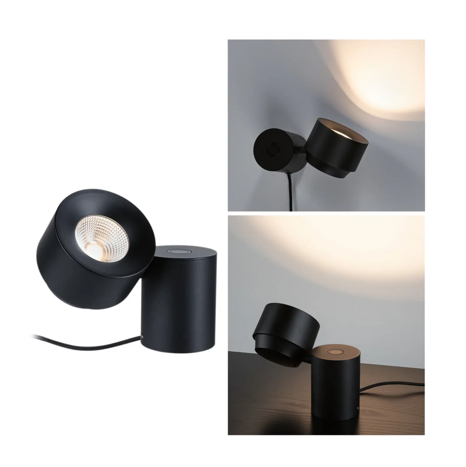 Paulmann Puric Pane I lámpara mesa LED, alto 16 cm