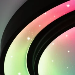 Paulmann Rainbow Ø37cm negro control remoto decoración estrella RGBW