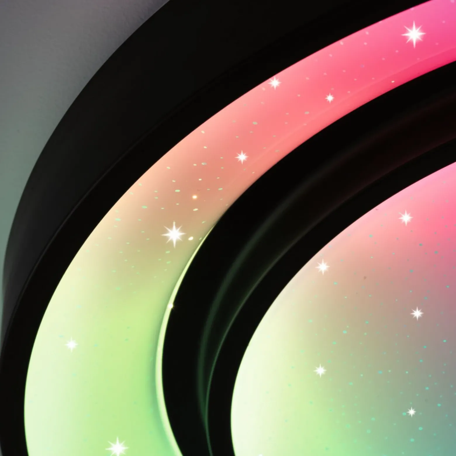 Paulmann Rainbow Ø37cm negro control remoto decoración estrella RGBW