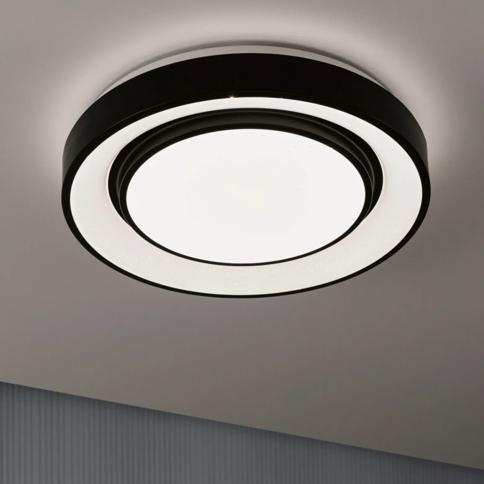 Paulmann Rainbow Ø37cm negro control remoto decoración estrella RGBW