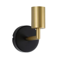 Paulmann Ravi aplique de pared E27, negro/oro mate