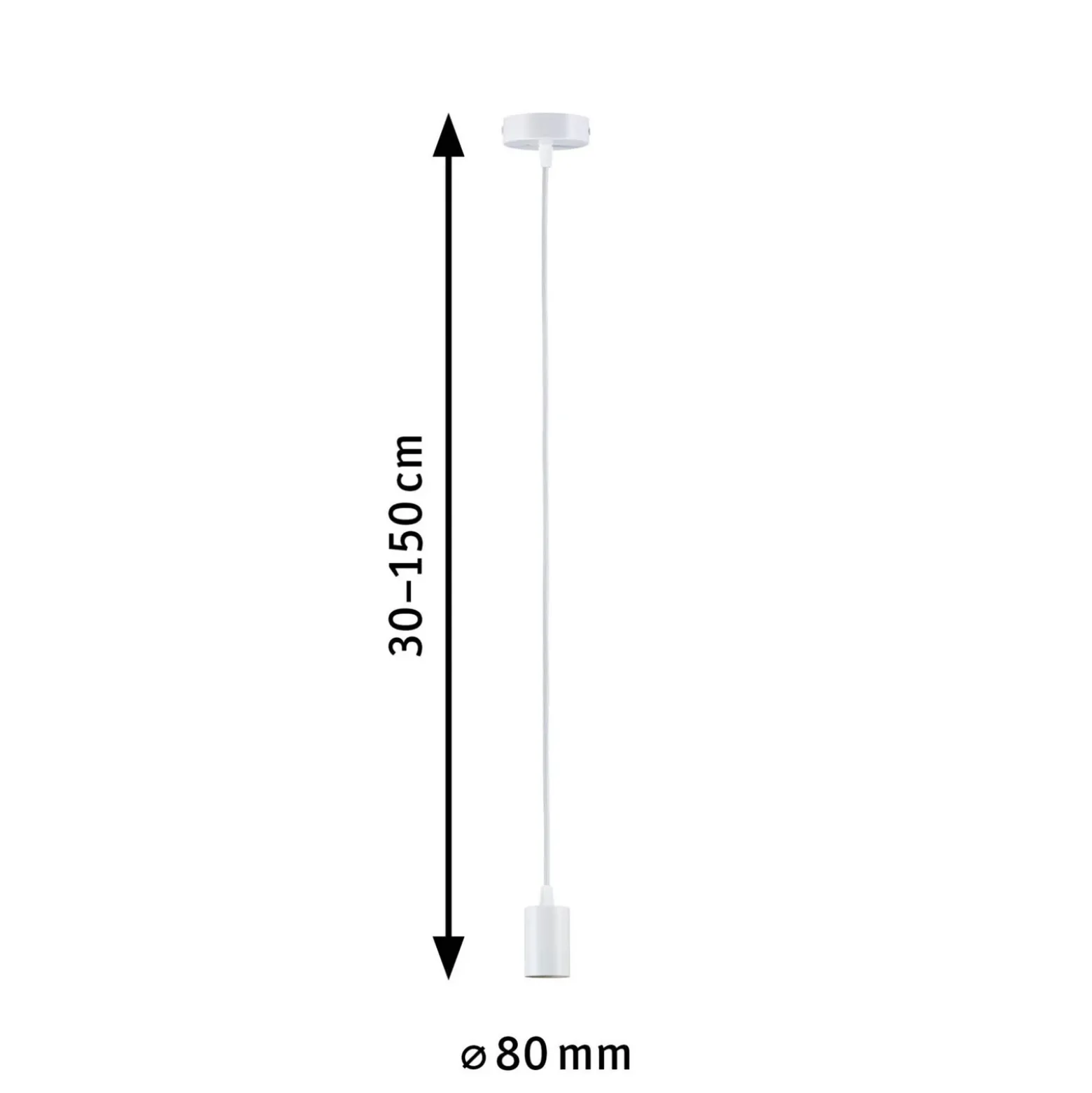 Paulmann Ravi casquillo colgante E27, blanco mate