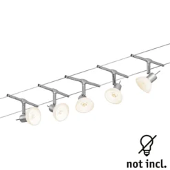 Paulmann Sheela sobre cable 5 luces cromo mate