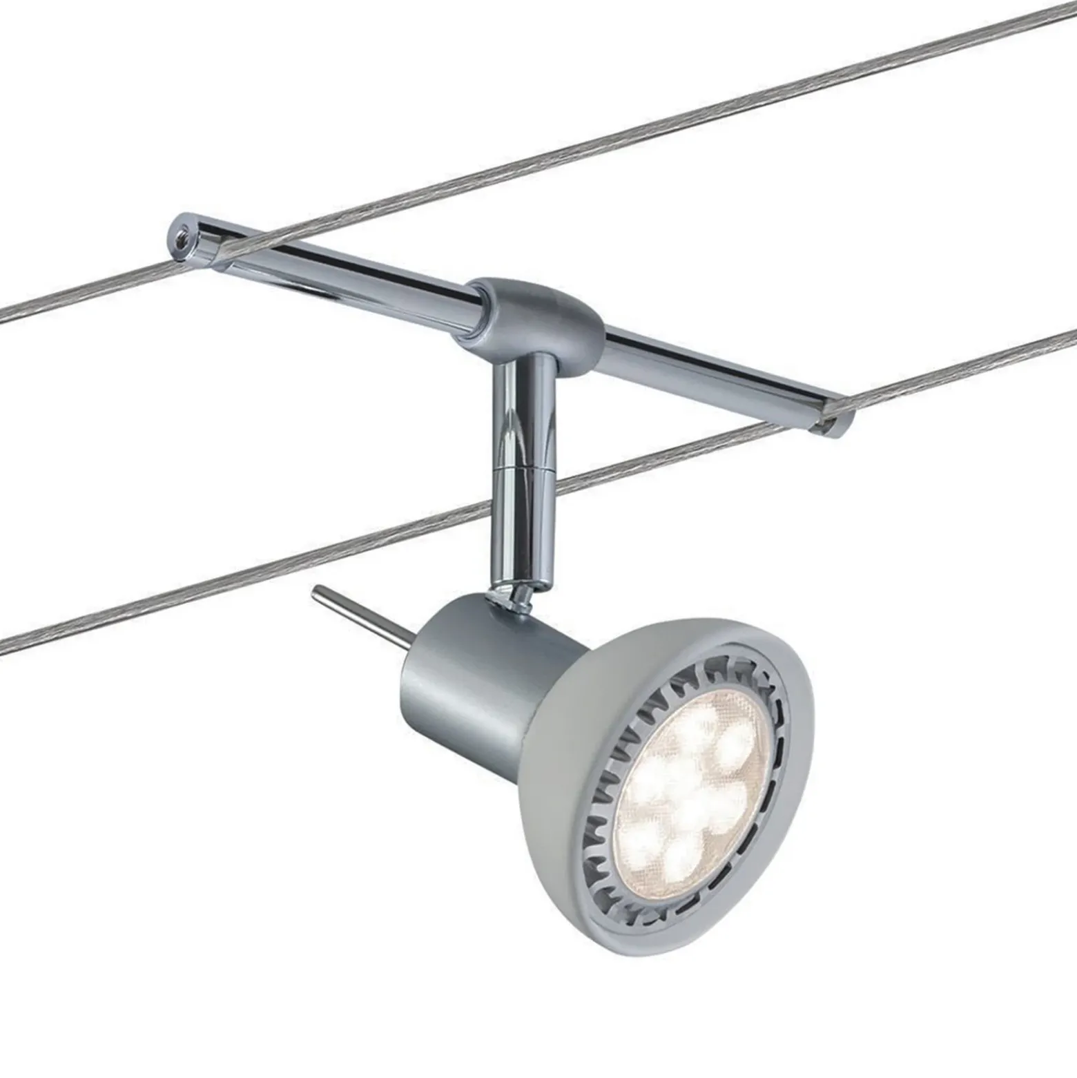 Paulmann Sheela sobre cable 5 luces cromo mate
