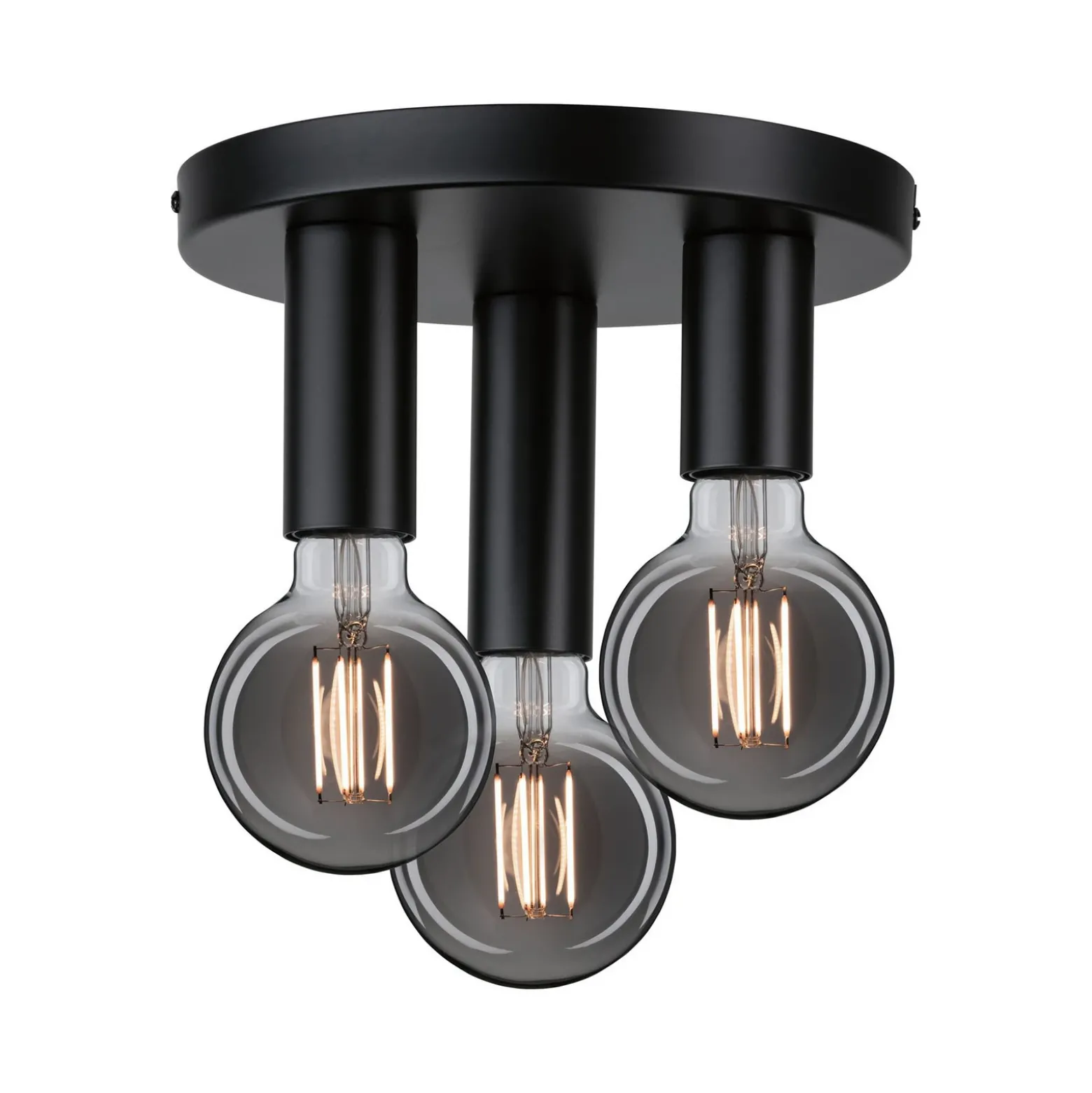 Paulmann Skogen lámpara de techo negro 3 luces