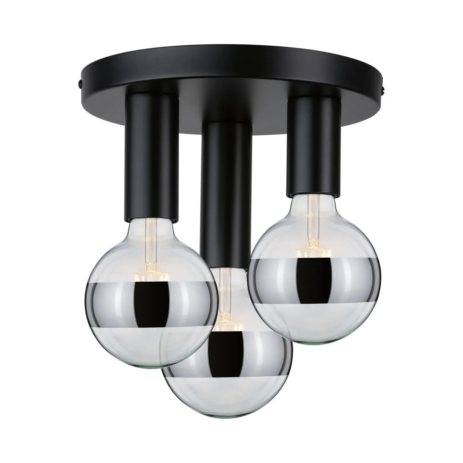 Paulmann Skogen lámpara de techo negro 3 luces