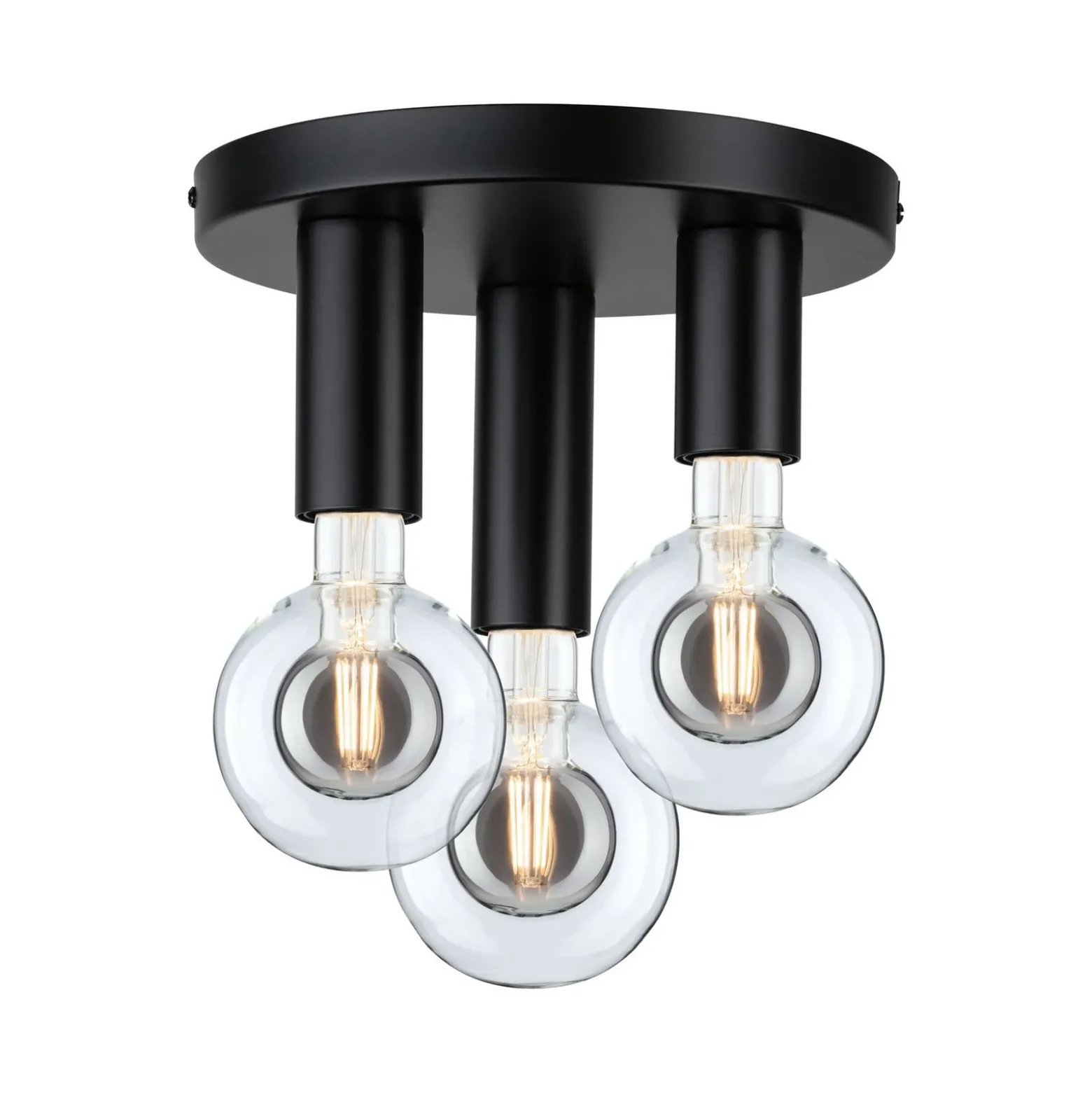 Paulmann Skogen lámpara de techo negro 3 luces