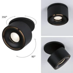 Paulmann Spircle lámpara empotrada LED negro mate
