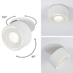 Paulmann Spircle lámpara empotrada LED blanco mate