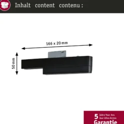 Paulmann URail adaptador de riel Zigbee 3.0, negro mate