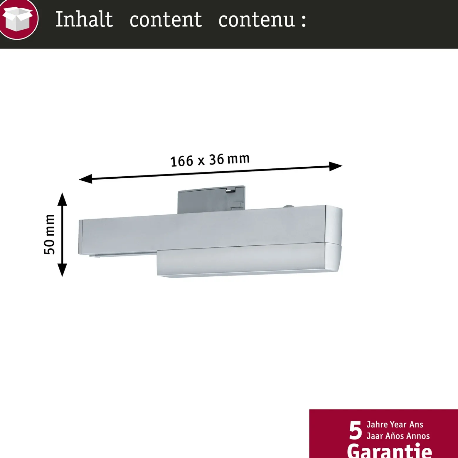 Paulmann URail adaptador de riel Zigbee 3.0, cromo mate