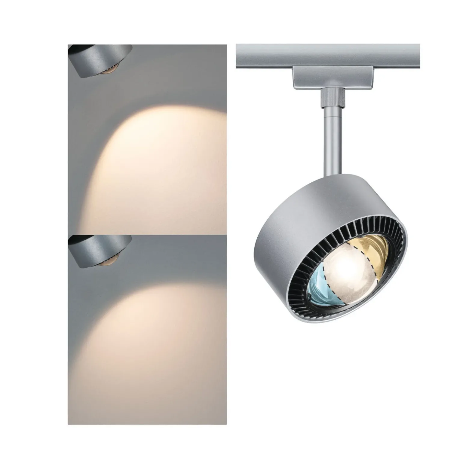 Paulmann URail Aldan foco LED, cromo mate, metal, CCT
